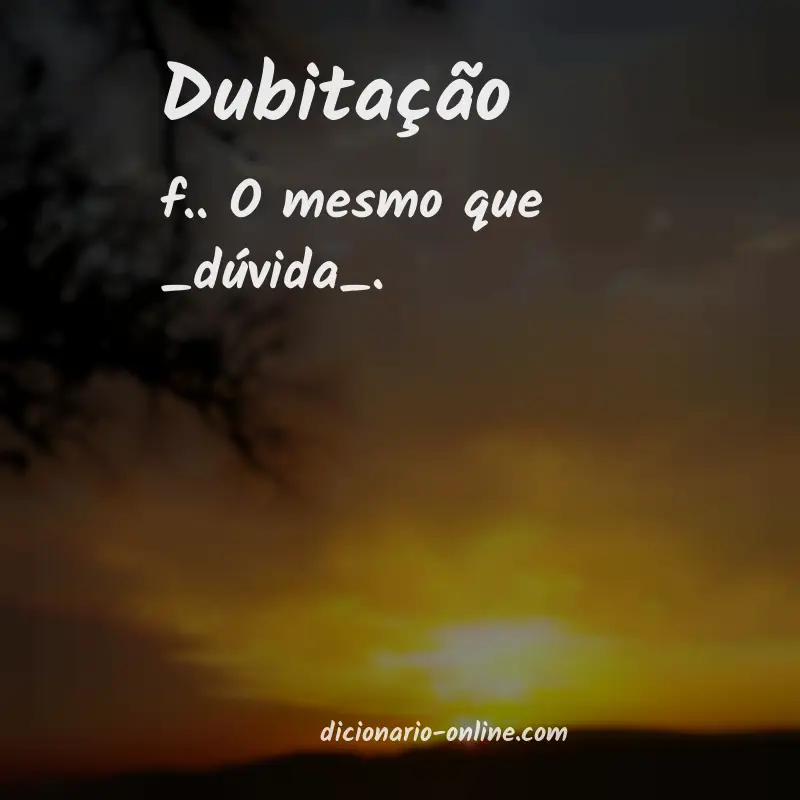 Significado de dubitação