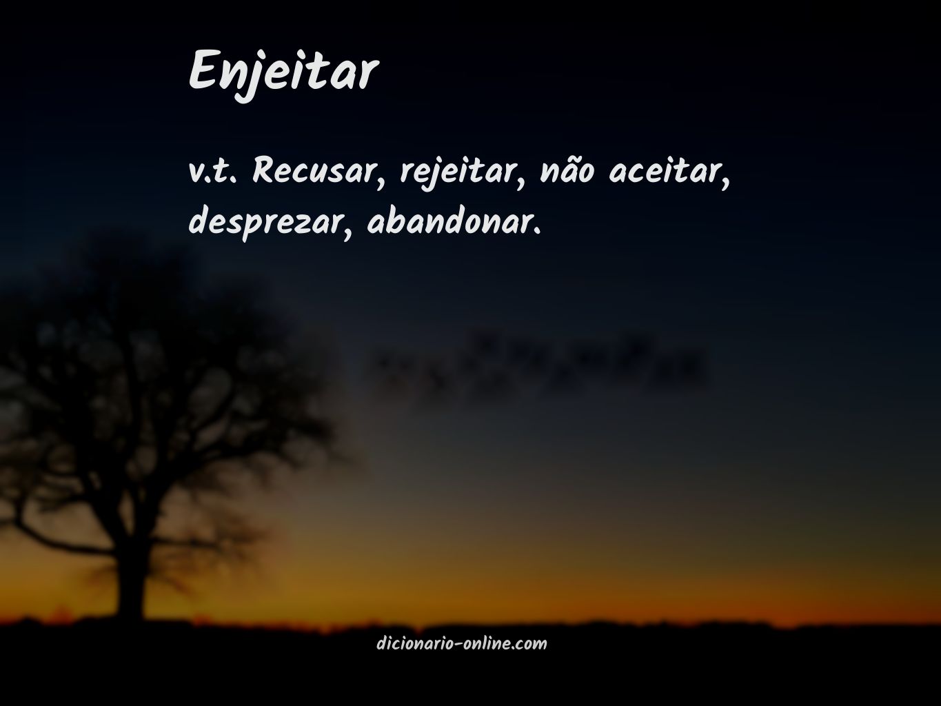 Significado de enjeitar