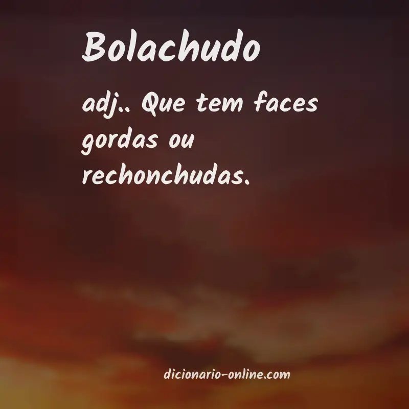 Significado de bolachudo