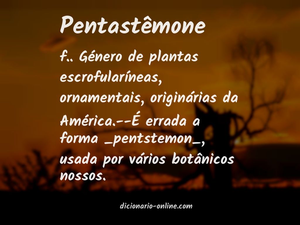 Significado de pentastêmone