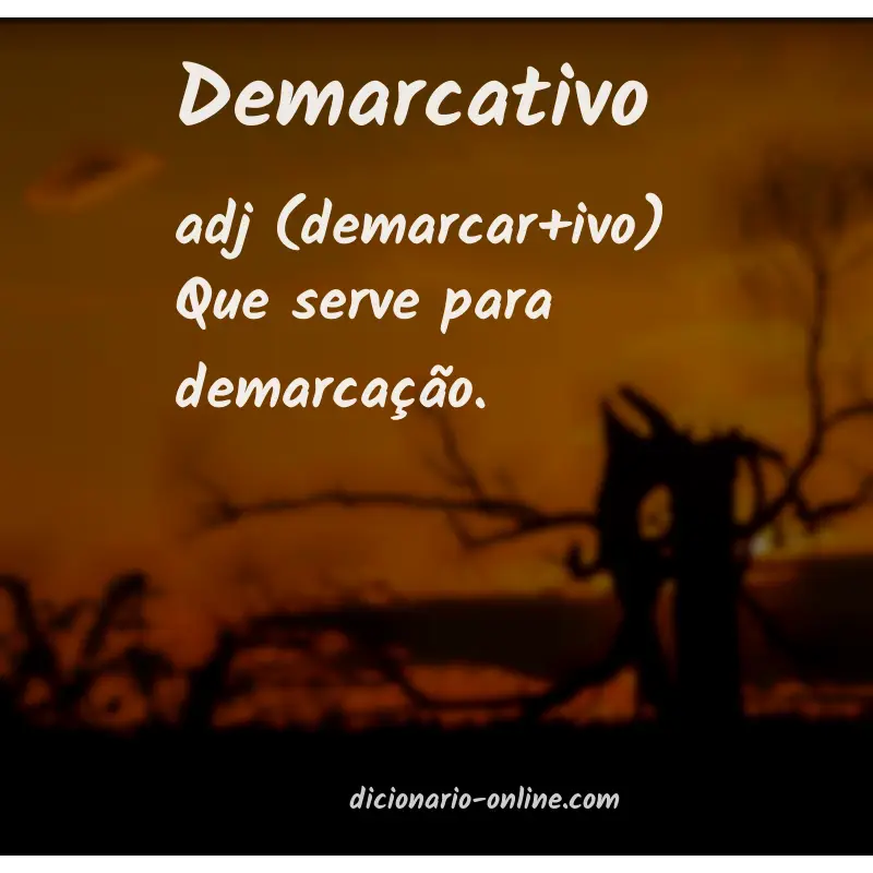 Significado de demarcativo