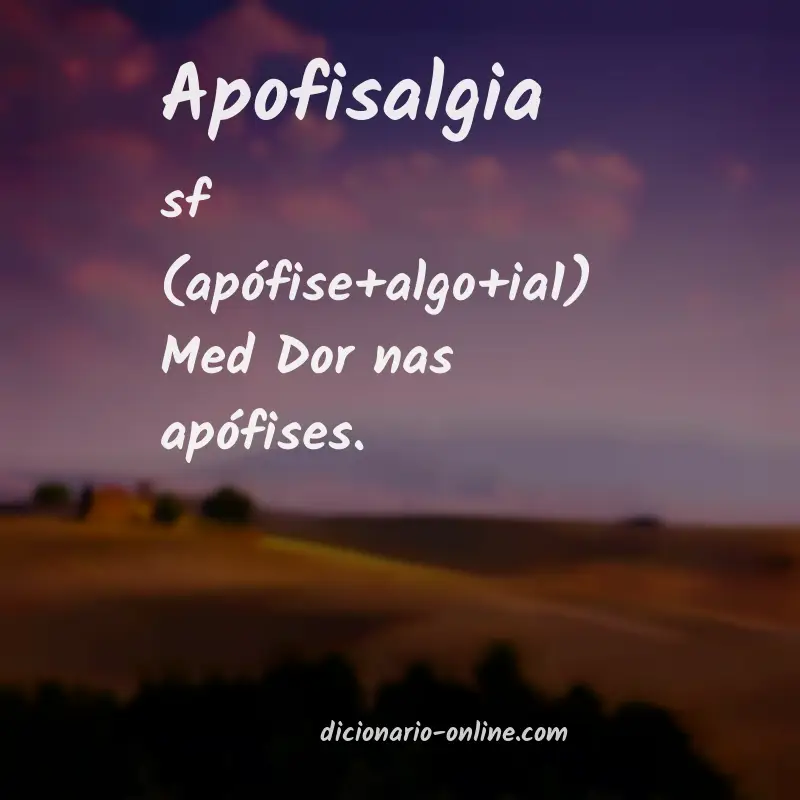 Significado de apofisalgia