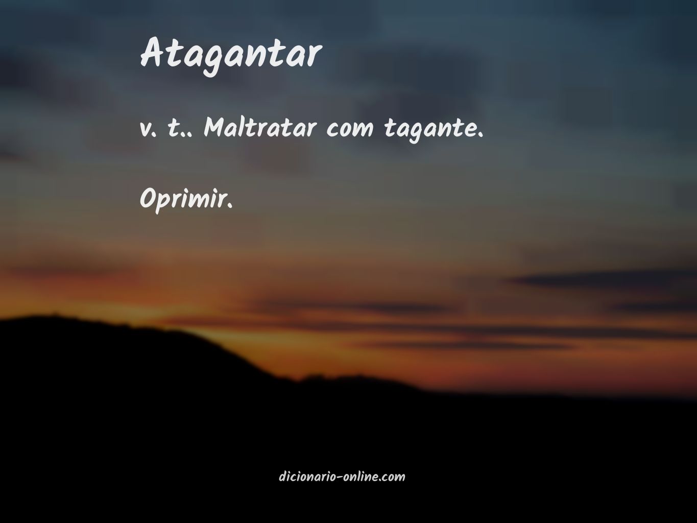 Significado de atagantar