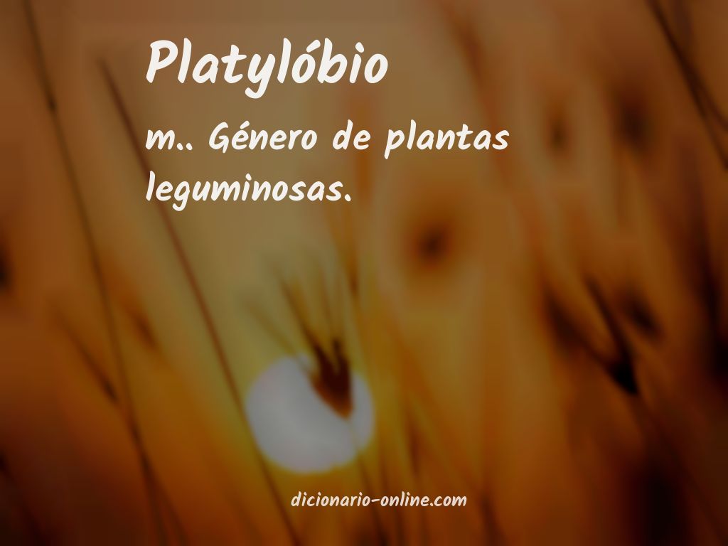 Significado de platylóbio