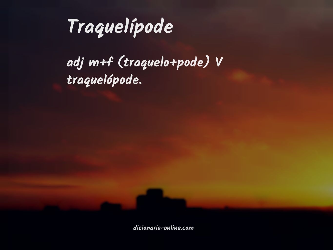 Significado de traquelípode