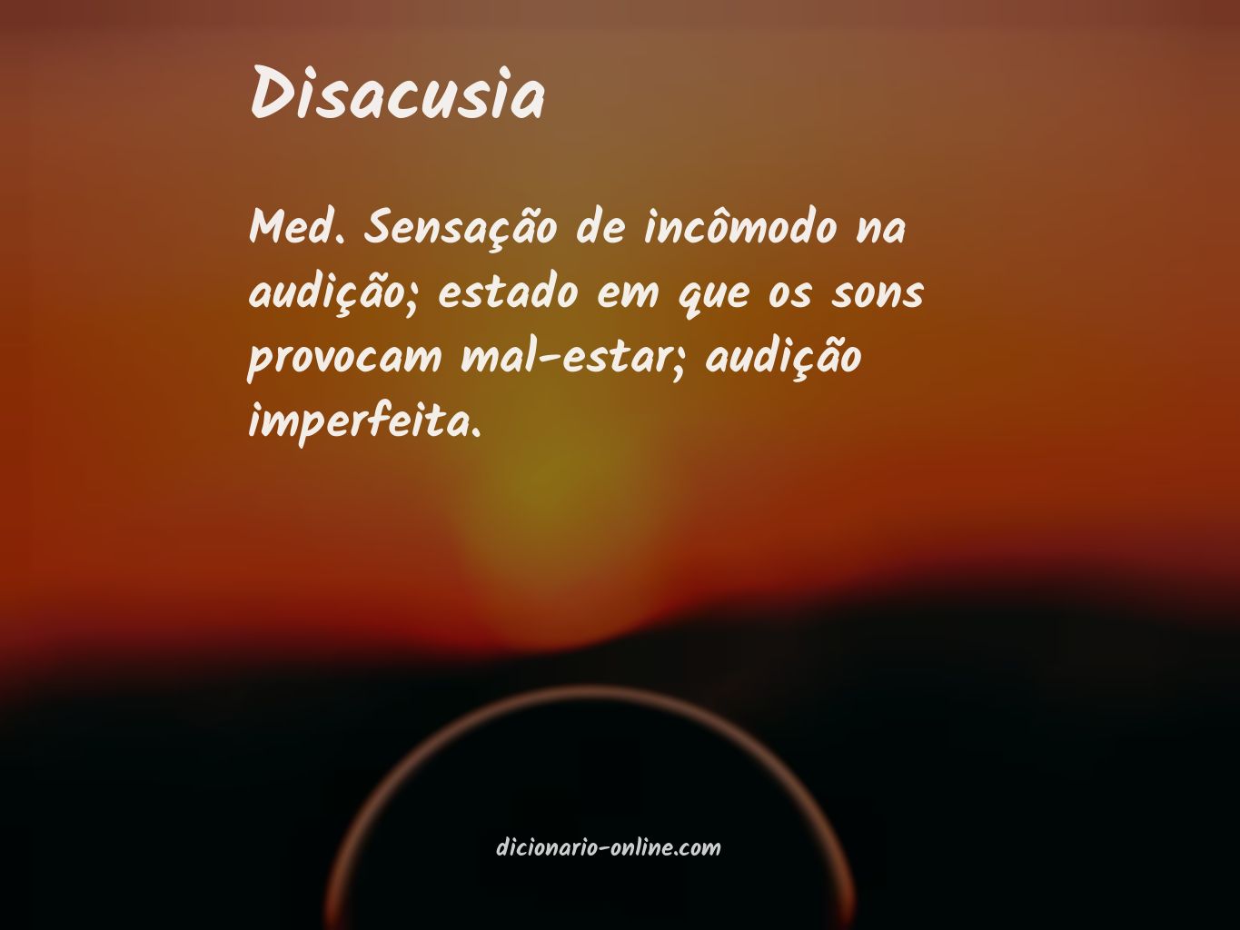 Significado de disacusia