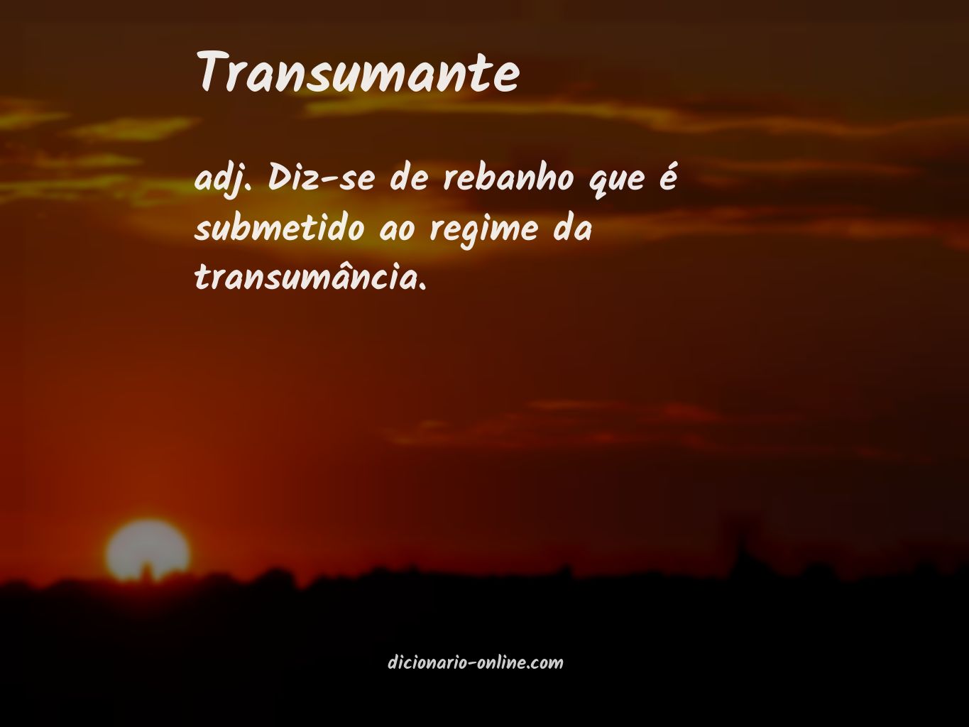 Significado de transumante