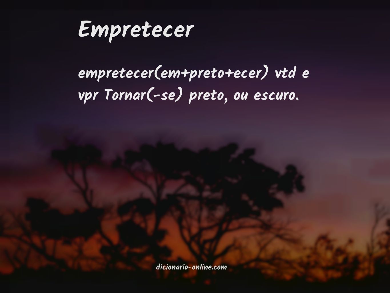 Significado de empretecer