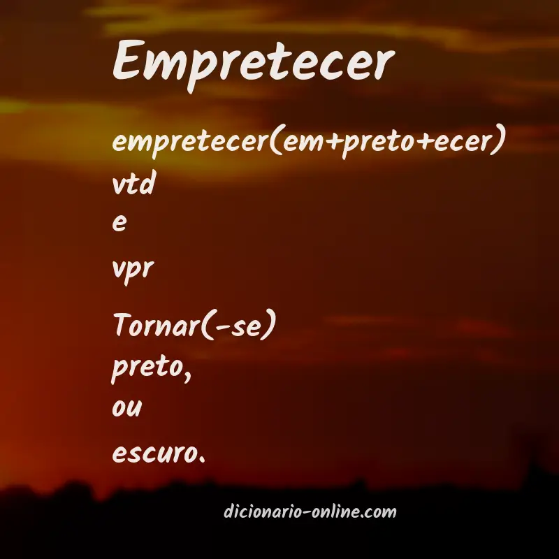 Significado de empretecer