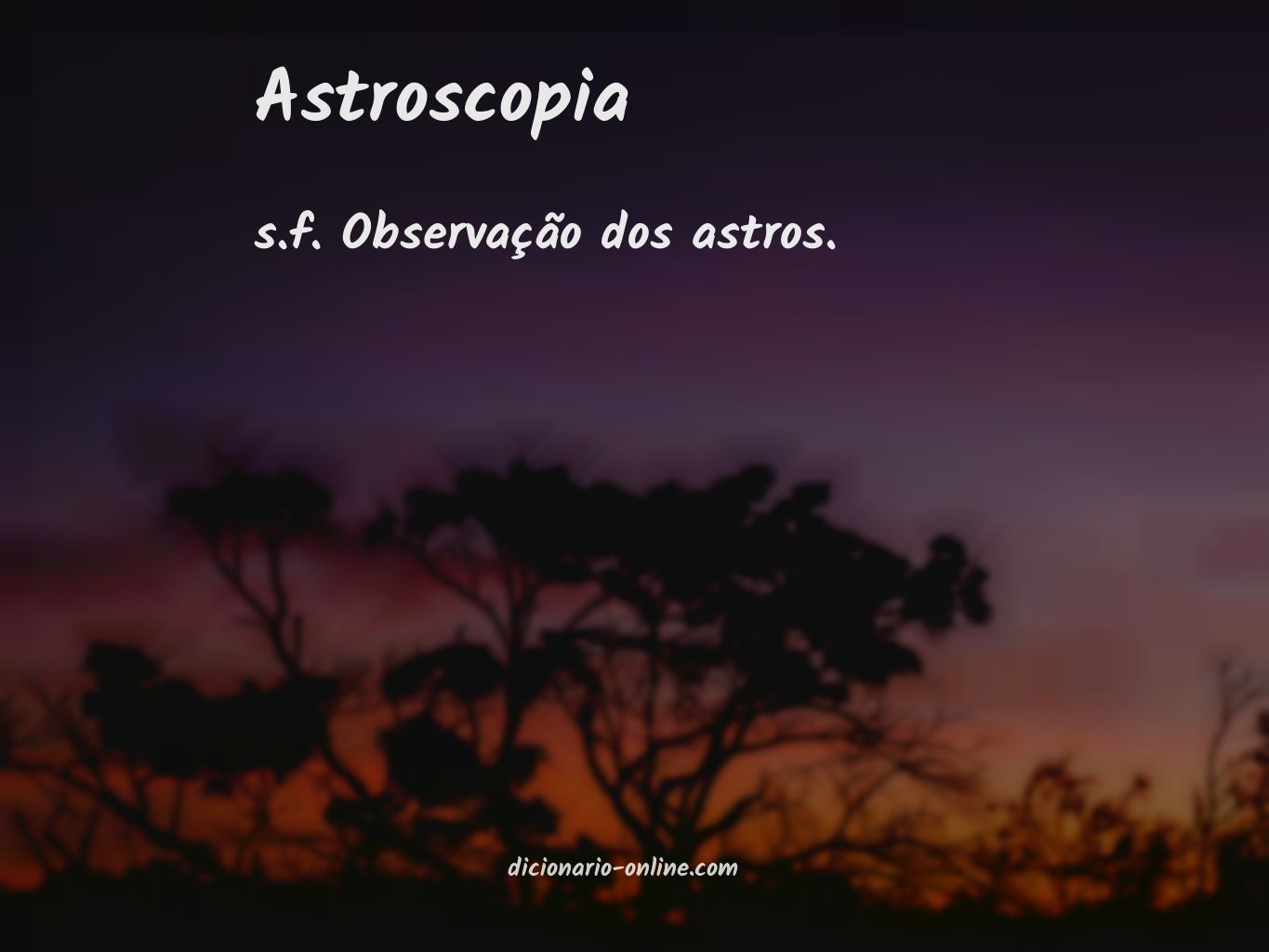 Significado de astroscopia