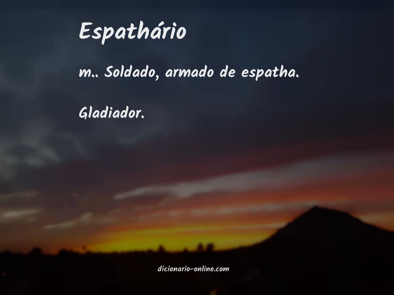 Significado de espathário