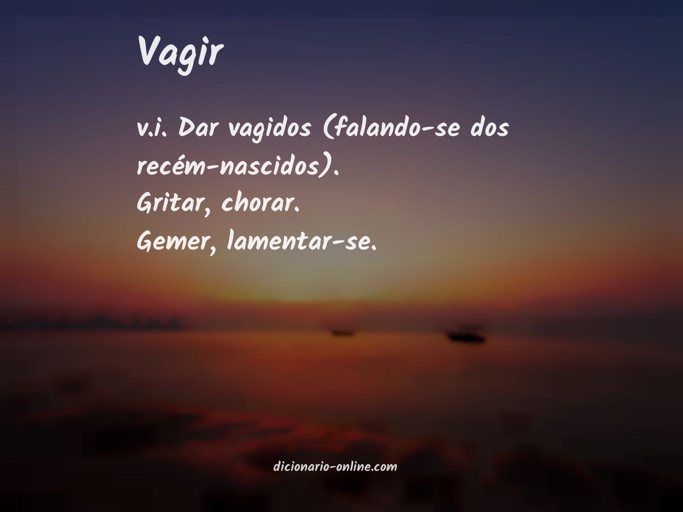 Significado de vagir