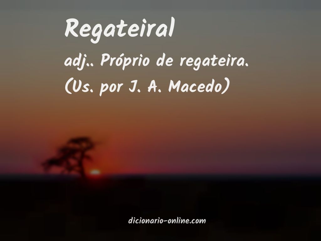 Significado de regateiral