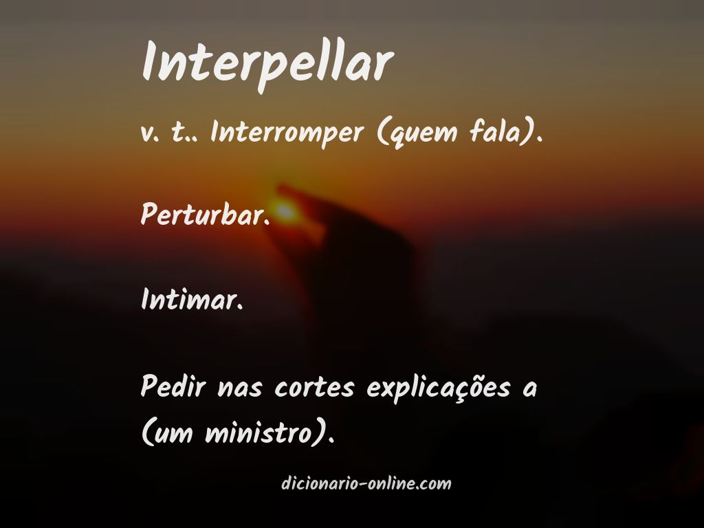 Significado de interpellar