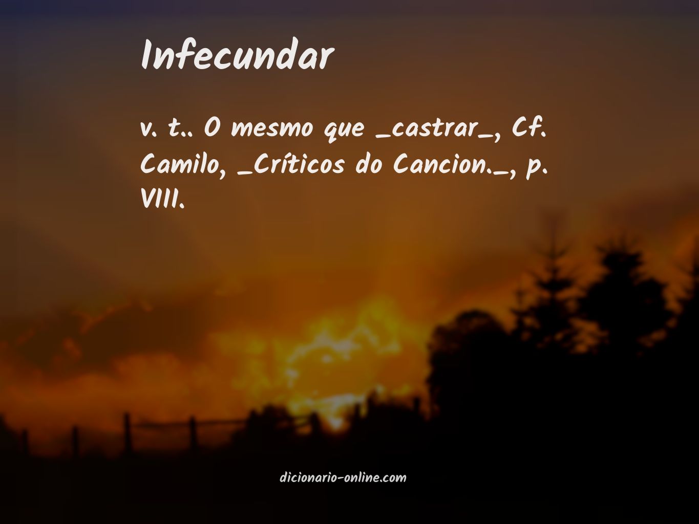 Significado de infecundar