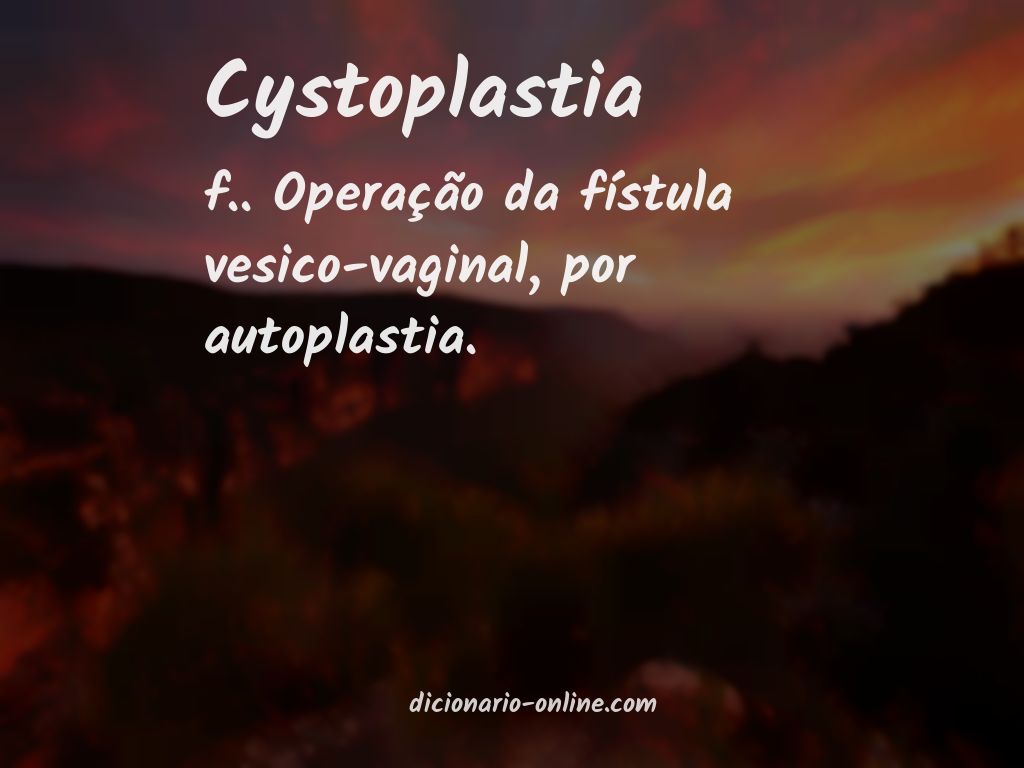 Significado de cystoplastia