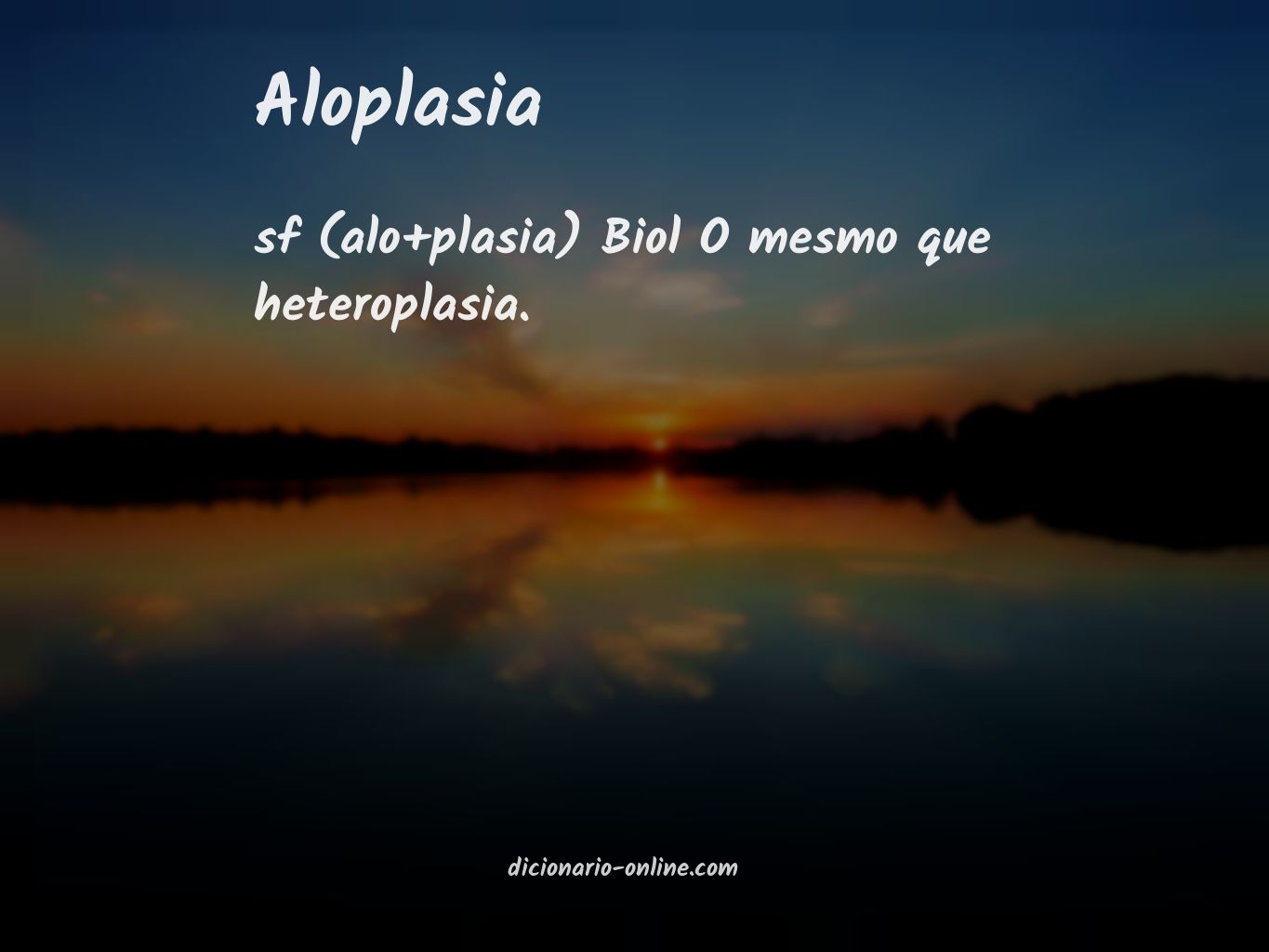 Significado de aloplasia