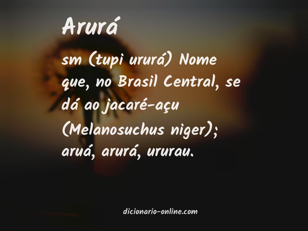 Significado de arurá