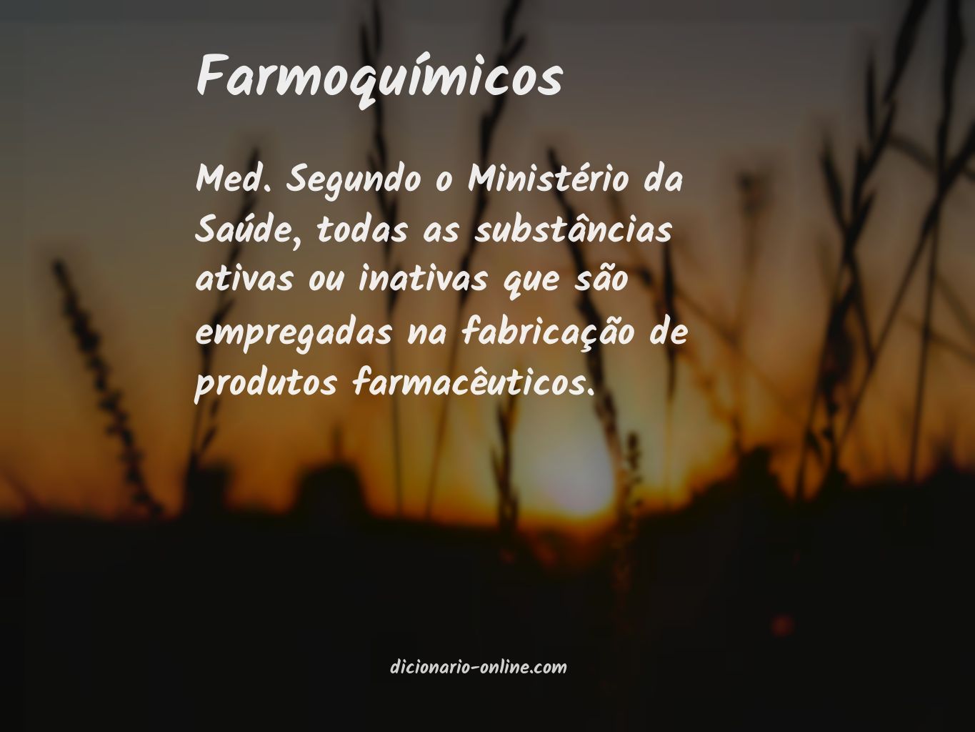 Significado de farmoquímicos