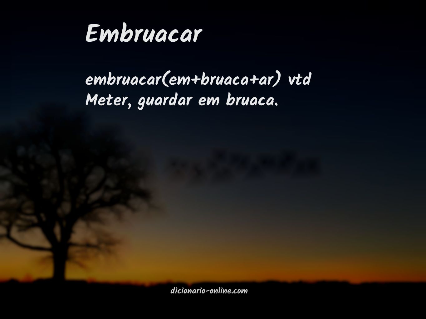 Significado de embruacar