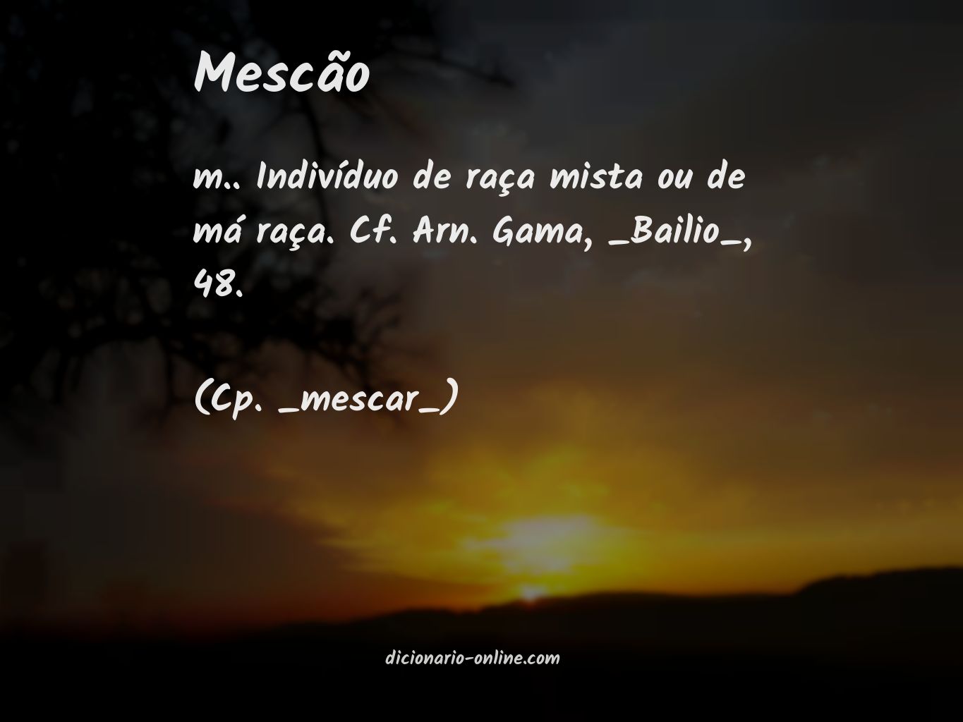 Significado de mescão