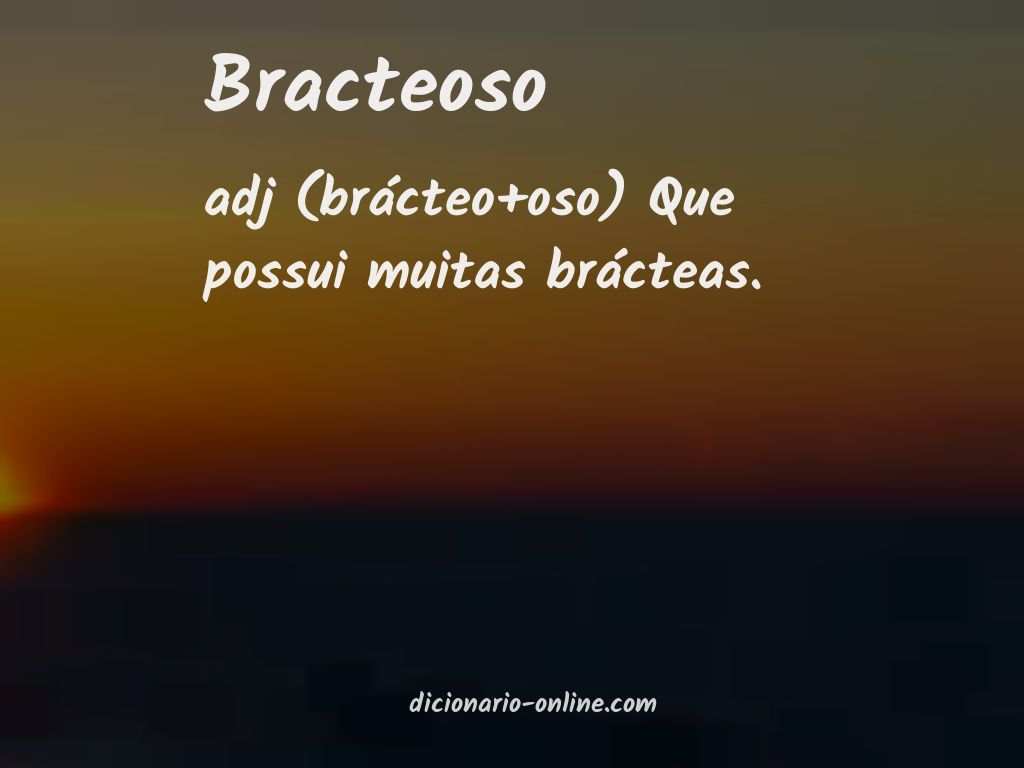 Significado de bracteoso