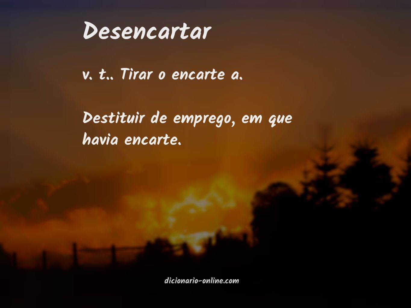 Significado de desencartar