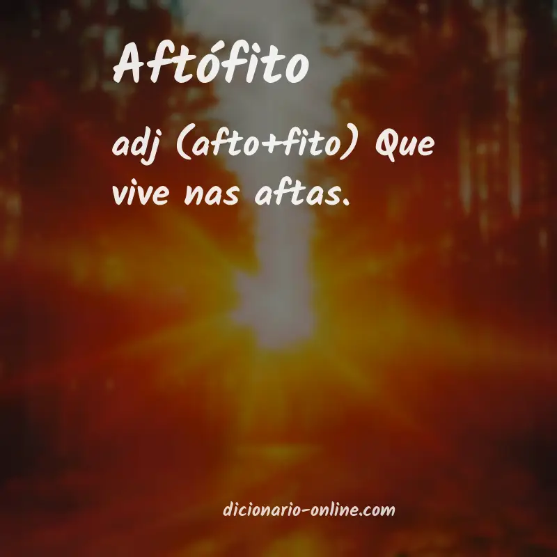 Significado de aftófito
