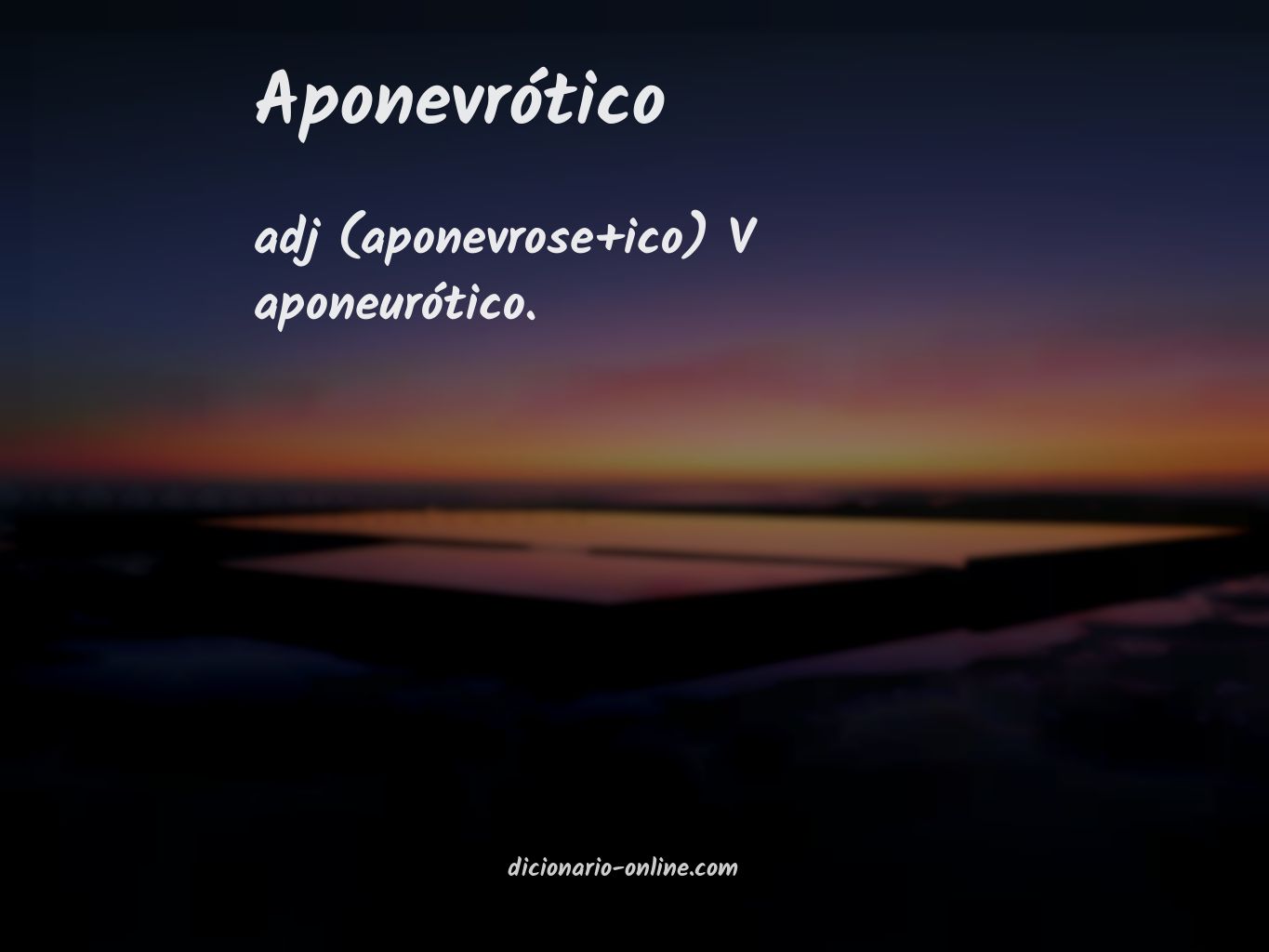 Significado de aponevrótico