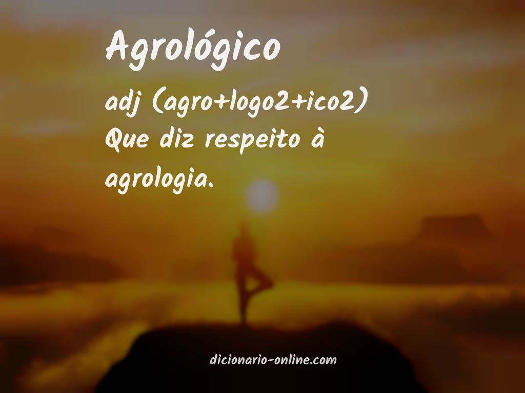 Significado de agrológico