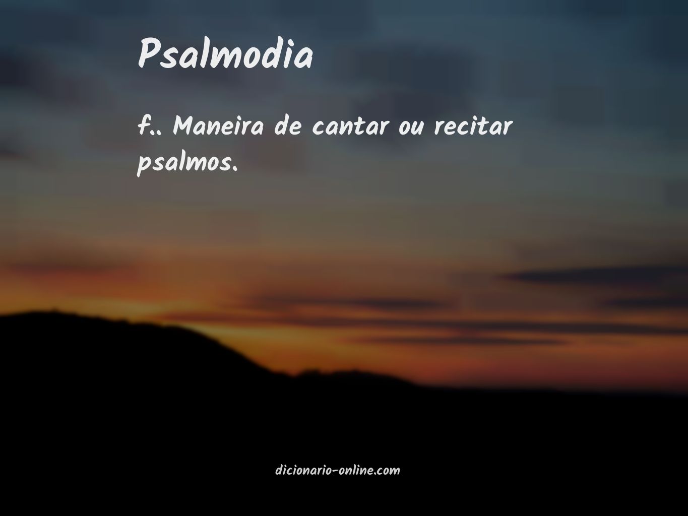 Significado de psalmodia