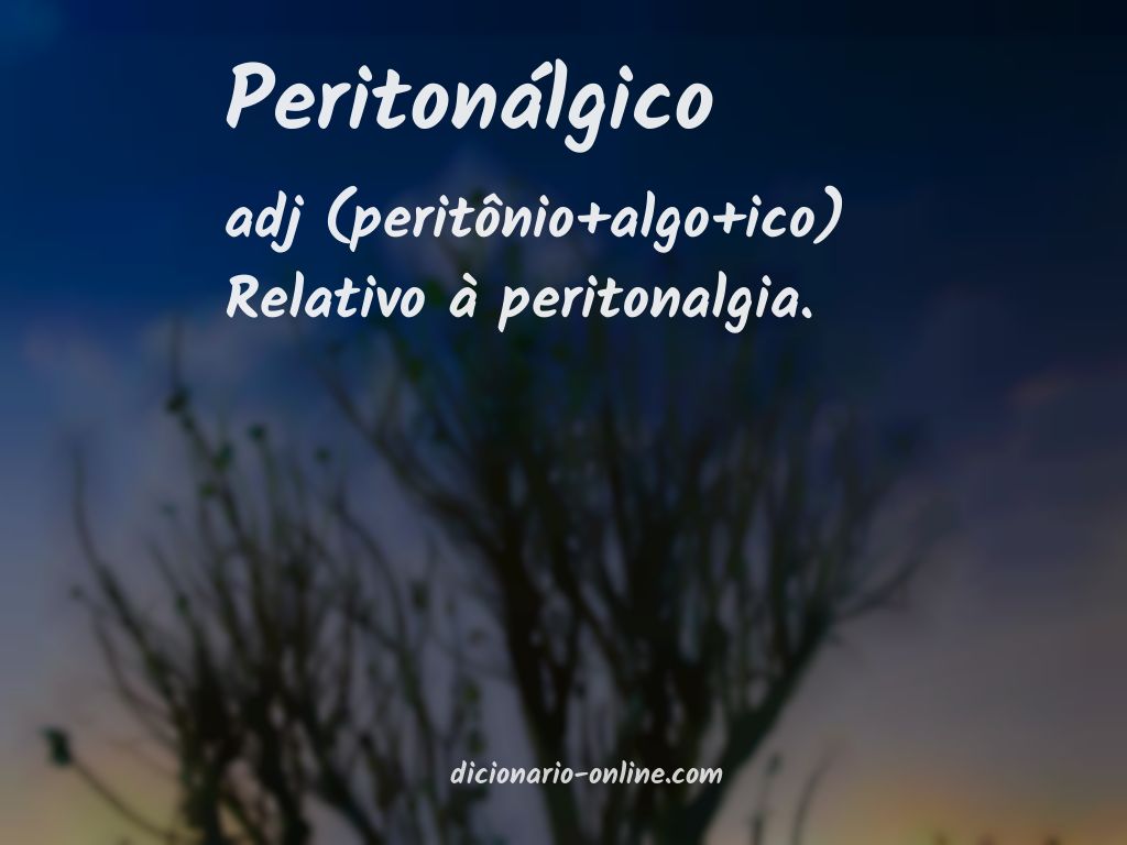 Significado de peritonálgico