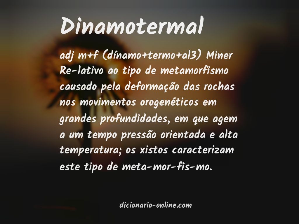 Significado de dinamotermal