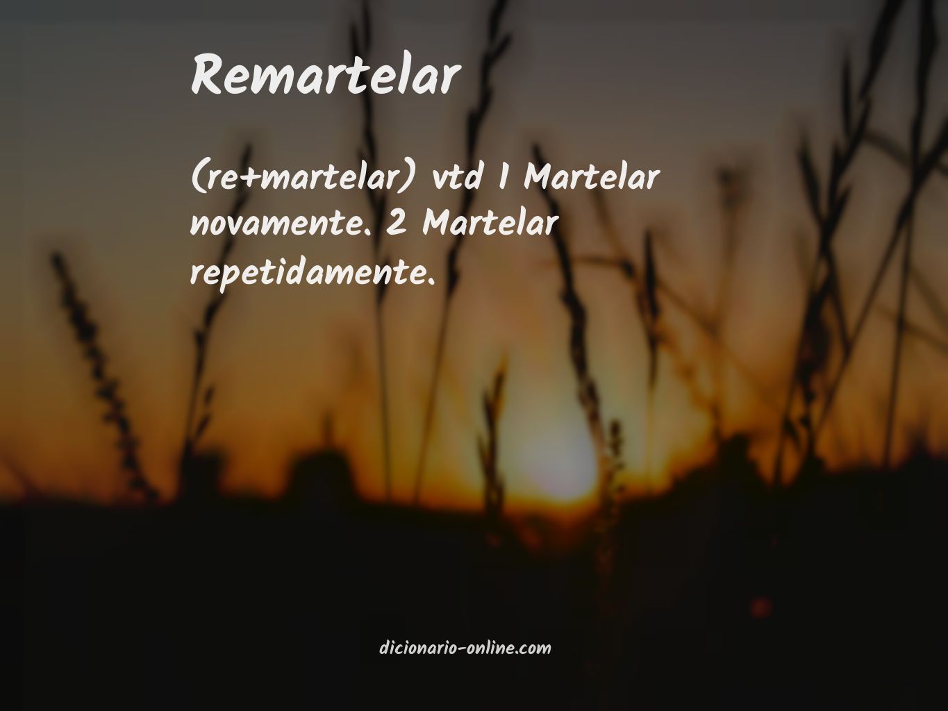 Significado de remartelar