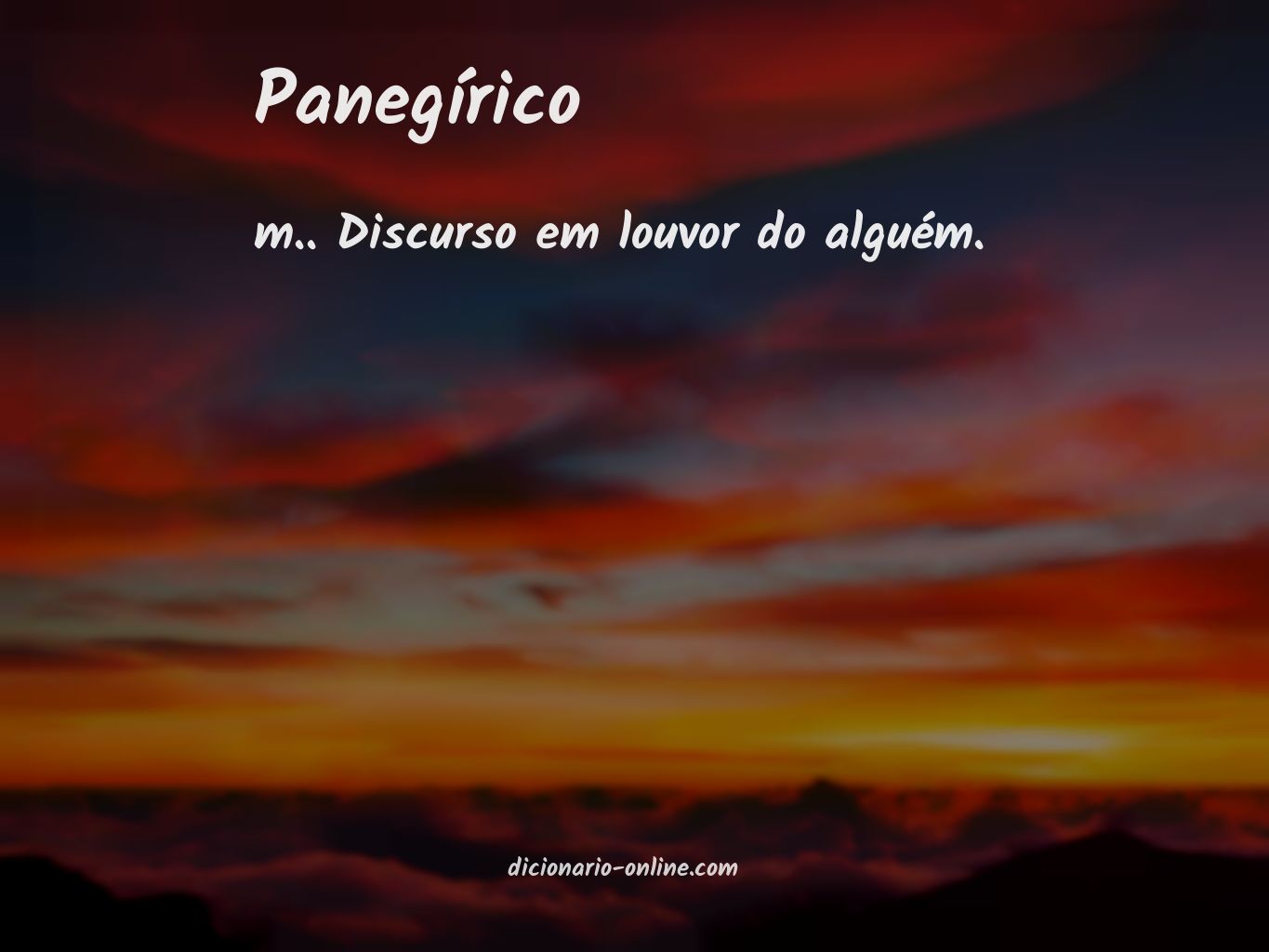 Significado de panegírico