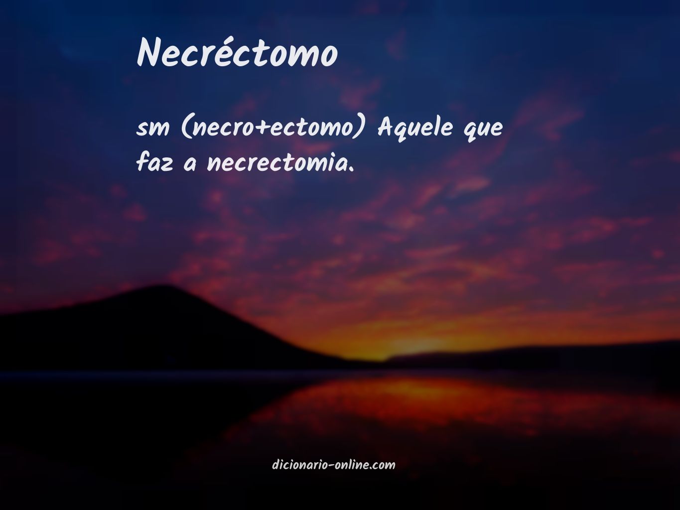 Significado de necréctomo