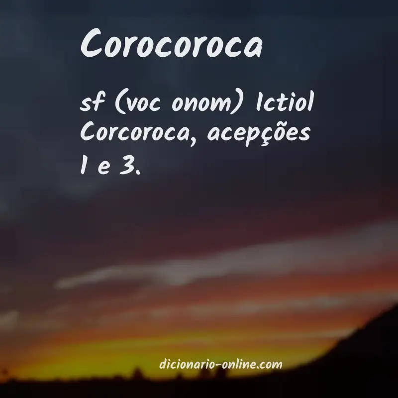 Significado de corocoroca