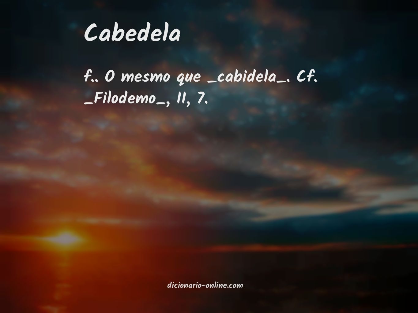 Significado de cabedela