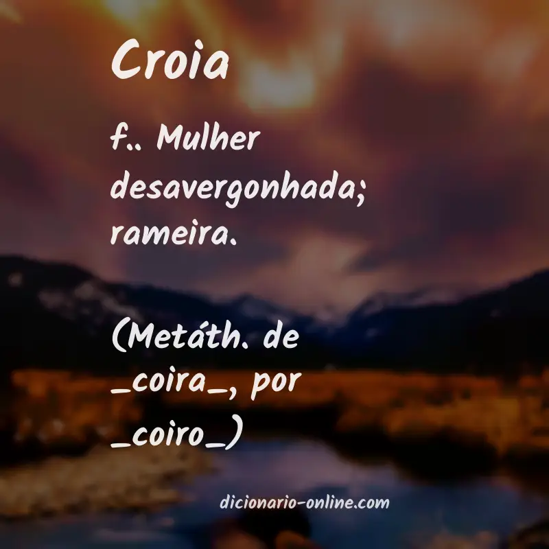 Significado de croia