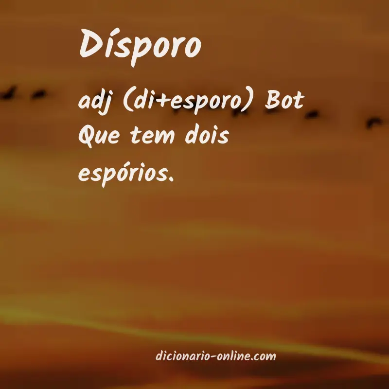 Significado de dísporo