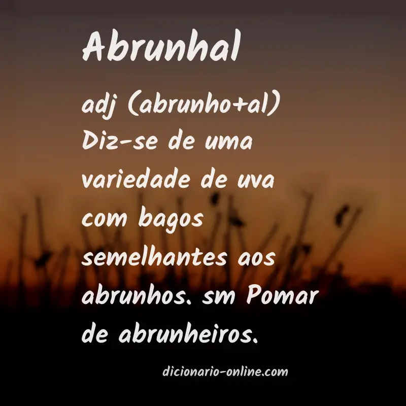 Significado de abrunhal