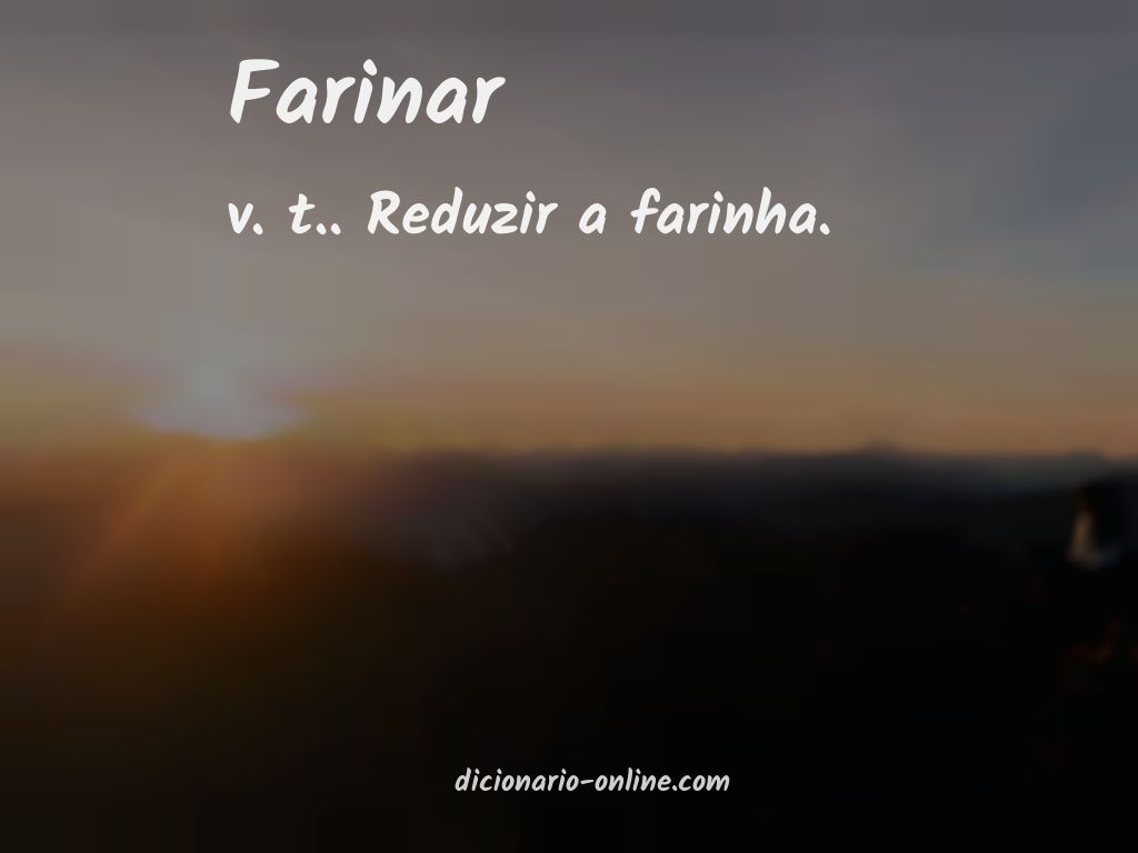 Significado de farinar