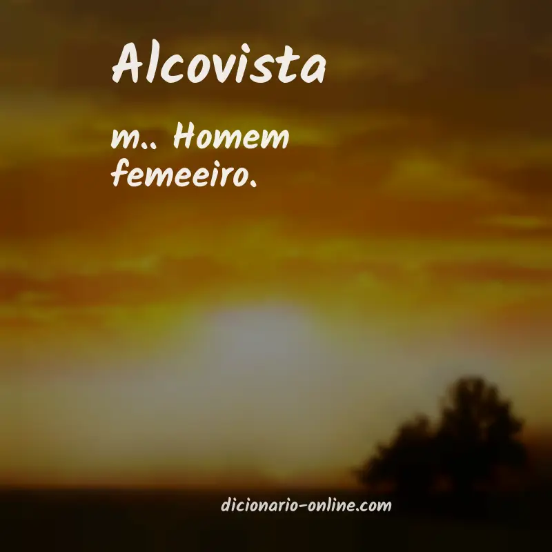 Significado de alcovista