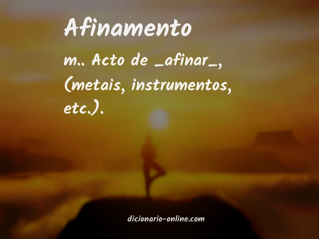 Significado de afinamento