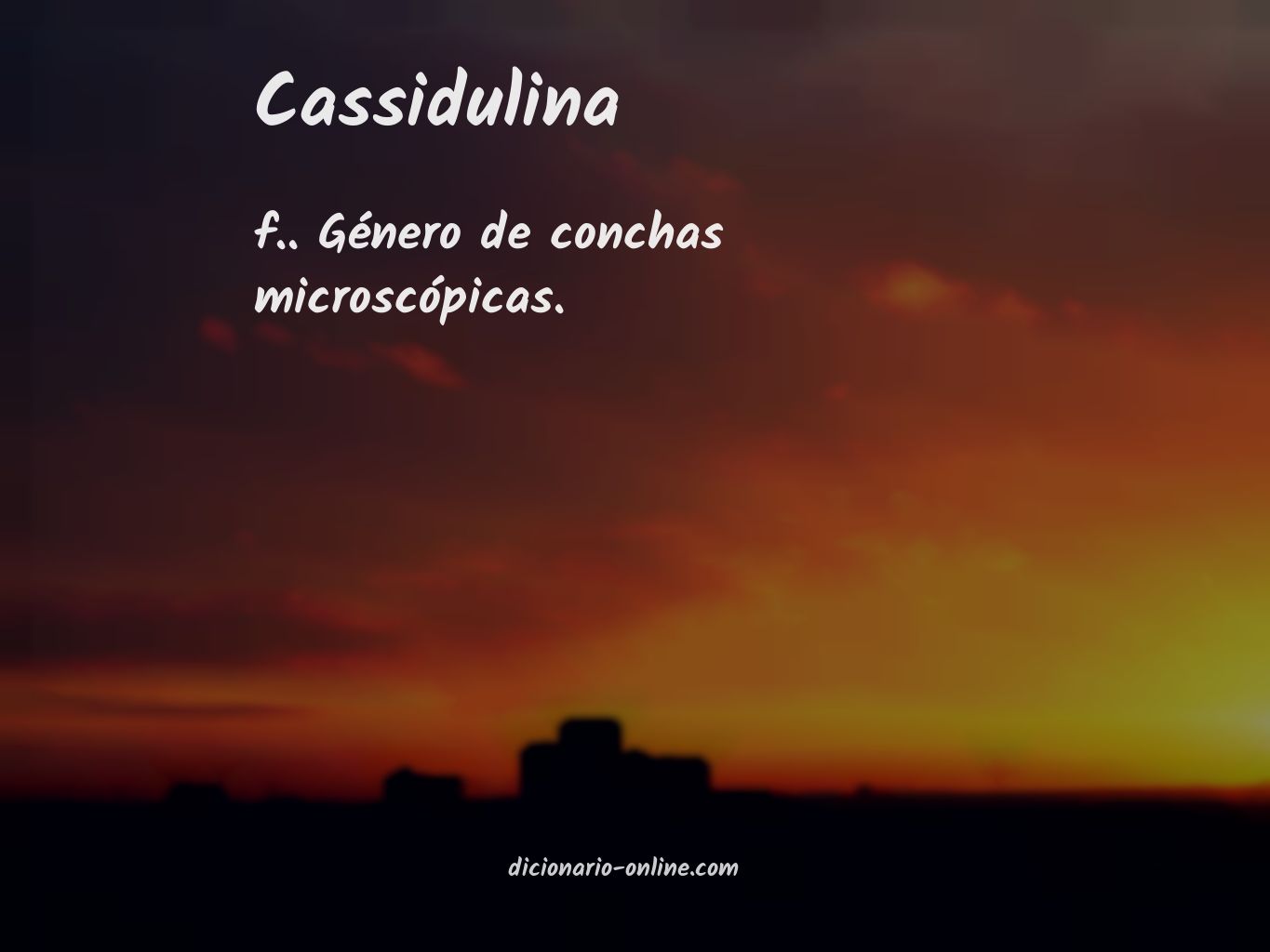 Significado de cassidulina