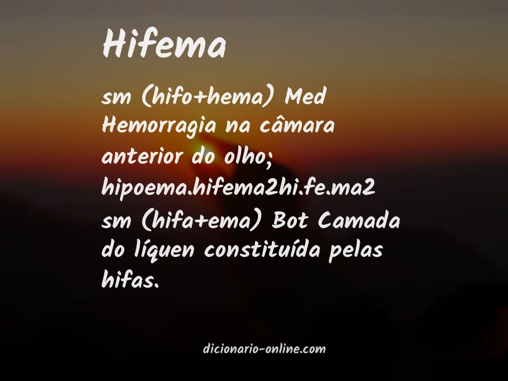 Significado de hifema