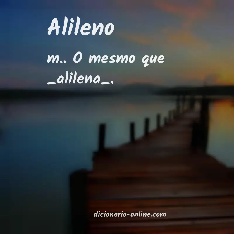 Significado de alileno