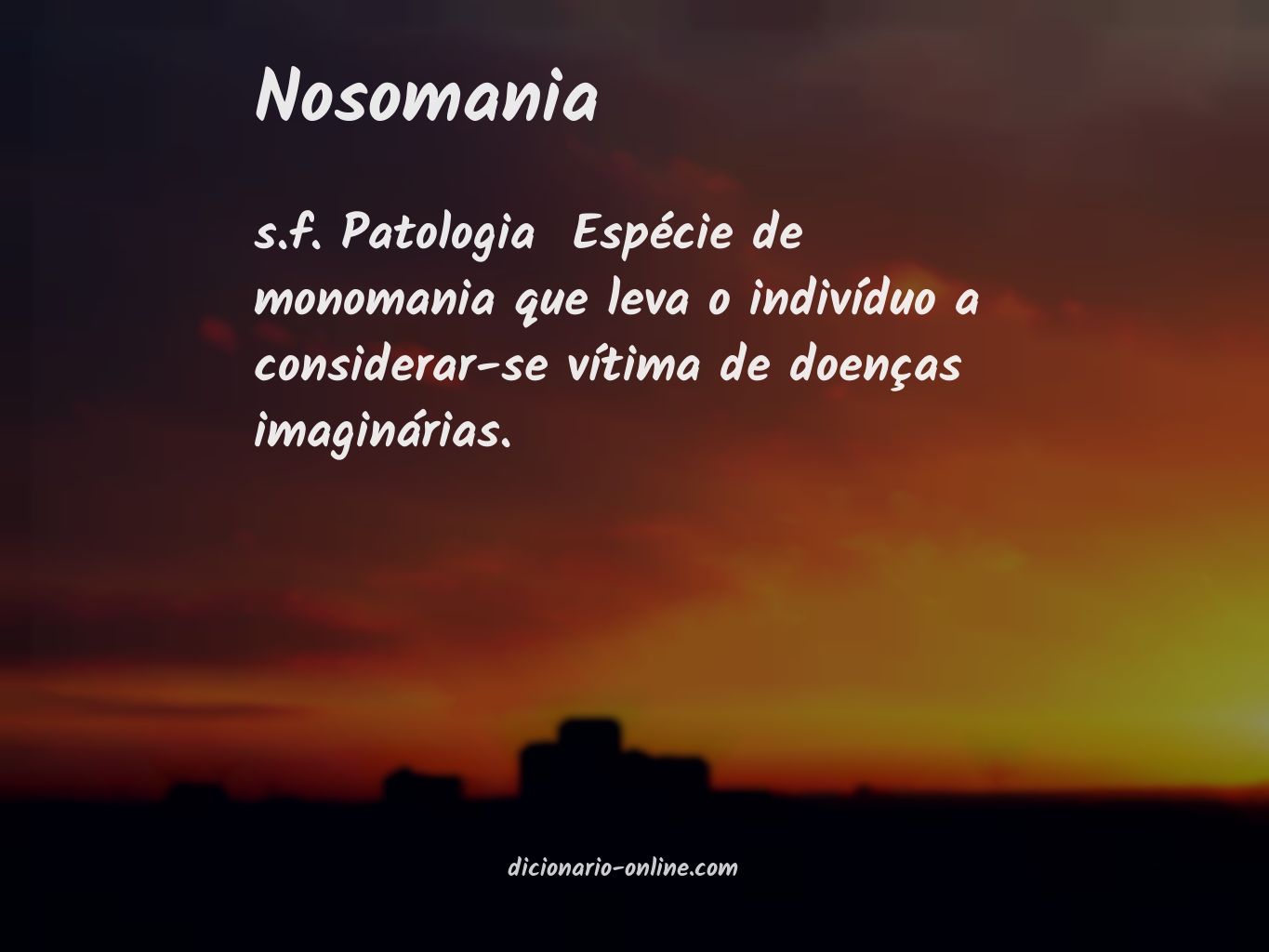 Significado de nosomania