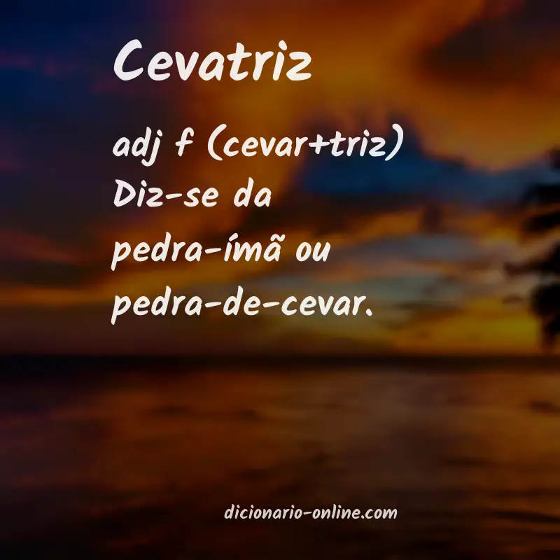 Significado de cevatriz