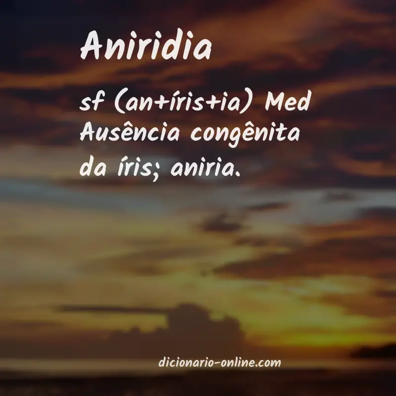 Significado de aniridia